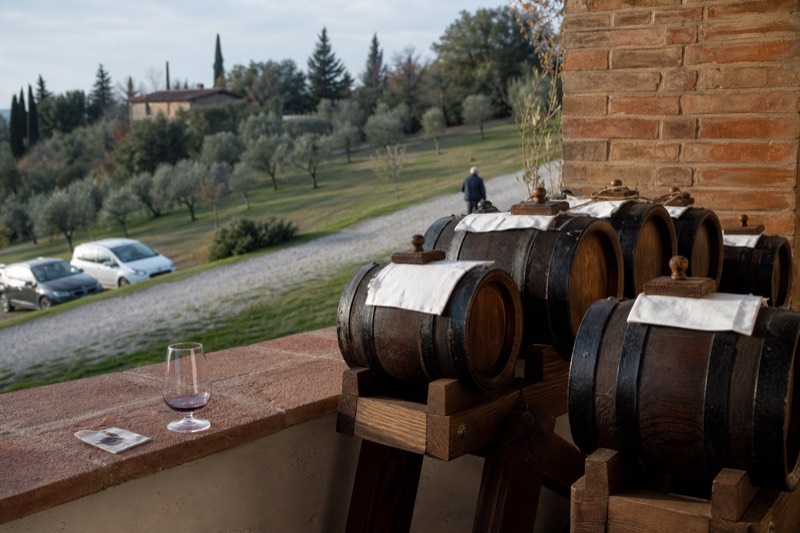 Category card image for balsamic vinegar tours: barrels of Aceto Balsamico Tradizionale di Modena DOP ageing in a family acetaia near Modena.